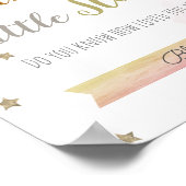 きらきら星のピンクの保育園アート ポスター (角)