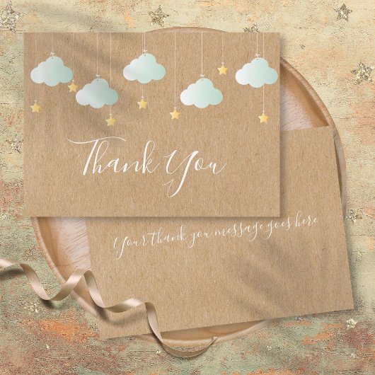 きらきら星のベイビーシャワーパーティー サンキューカード