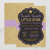 きらきら星のベイビーシャワー招待状 招待状 (正面/裏面)
