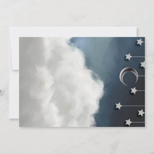 きらきら星のベビーシャワー招待状 (裏面)