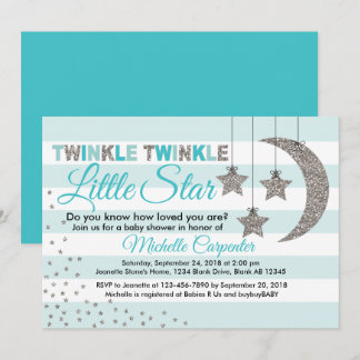 きらきら星のベビーシャワー招待状 招待状