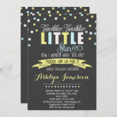 きらきら星のベビーシャワー招待状 招待状 (正面/裏面)
