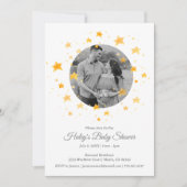 きらきら星の写真ベビーシャワー 招待状 (正面)