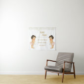 きらきら星の双子の赤ちゃん女の子 タペストリー (インサイチュ(横))