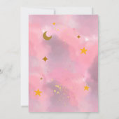 きらきら星の女の子ベビーシャワー 招待状 (裏面)
