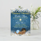 きらきら星の民族の男の子のベビーシャワー 招待状 (スタンド正面)