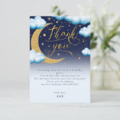 きらきら星の男の子ファーストバースデー感謝カード サンキューカード (スタンド正面)