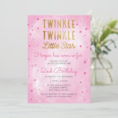 きらきら星の誕生日パーティー招待状 招待状 (スタンド正面)
