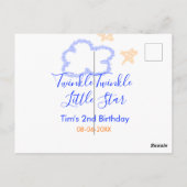 きらきら星の誕生日パープルオレンジ ポストカード (裏面)