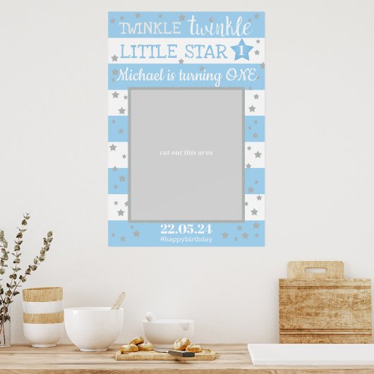 きらきら星の誕生日写真プロップ ポスター (キッチン)