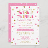 きらきら星の誕生日招待状 招待状 (正面/裏面)