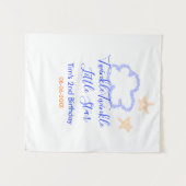 きらきら星の誕生日 紫 オレンジ タペストリー (正面(横))