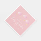 きらきら星の赤ちゃんのシャワー ピンクの女の子 スタンダードランチョンナプキン (角)