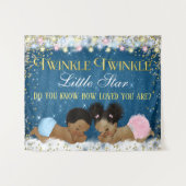 きらきら星の赤ちゃん歓迎会の背景 タペストリー (正面(横))