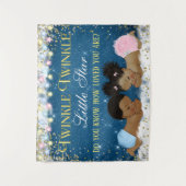 きらきら星の赤ちゃん歓迎会の背景 タペストリー (正面)