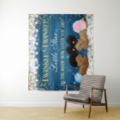 きらきら星の赤ちゃん歓迎会の背景 タペストリー (インサイチュ)