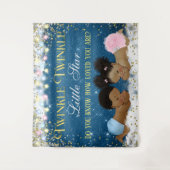 きらきら星の赤ちゃん歓迎会の背景 タペストリー (正面)