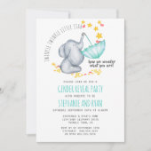 きらきら星の赤ちゃん象　性別発表 招待状 (正面)