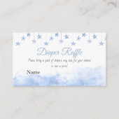 きらきら星の青い少年ベビーシャワーディーパープ エンクロージャーカード (正面)