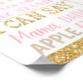 きらきら星の1歳誕生日マイルストーン 誕生統計 ポスター (角)