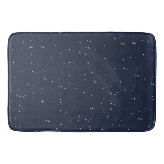 きらきら星空のカーテン バスマット (正面)