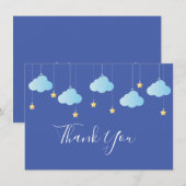 きらきら星 ありがとう ブルー サンキューカード (正面/裏面)