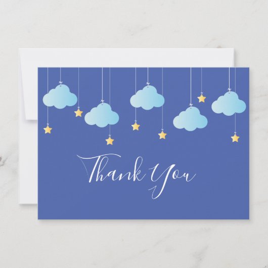 きらきら星 ありがとう ブルー サンキューカード (正面)
