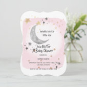 きらきら星（ぷりんせす　すたー） ピンク　ウォーターカラー 招待状 (スタンド正面)