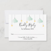 きらきら星 男女兼用ベビーシャワー 出欠カード (正面)