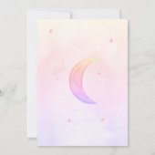 きらきら星 赤ちゃんの女の子 ベビーシャワー 招待状 (裏面)