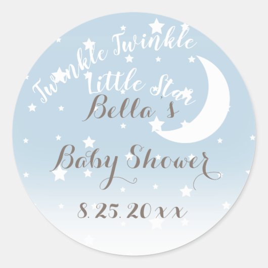 きらきら星 青いシール ラウンドシール (正面)