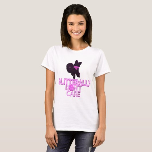 きらきら犬は気にしない Tシャツ (正面フル)