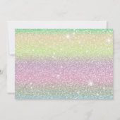 きらきら虹色のユニコーン魔法のような サンキューカード (裏面)