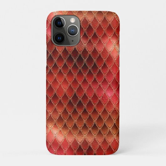 きらきら赤オンブレ グリッター ドラゴン スケール Case-Mate iPhoneケース (裏)