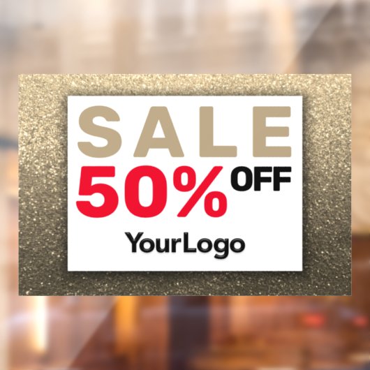 きらきら輝くグリッター セール サイン 小規模ビジネスオーナー ウィンドウサイン (シート2)