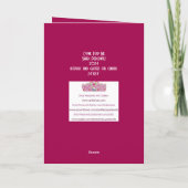 きらきら輝くゴールドとピンクのグリーティングカード サンキューカード (裏面)