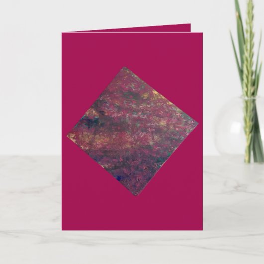 きらきら輝くゴールドとピンクのグリーティングカード サンキューカード (正面)