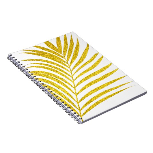 きらきら輝くゴールドのパームツリーキュートトロピカルギフト ノートブック (右側)