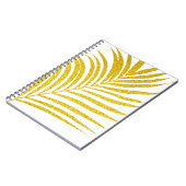 きらきら輝くゴールドのパームツリーキュートトロピカルギフト ノートブック (左側)