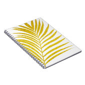 きらきら輝くゴールドのパームツリー かわいいトロピカル ギフト ファーバー ノートブック (右側)