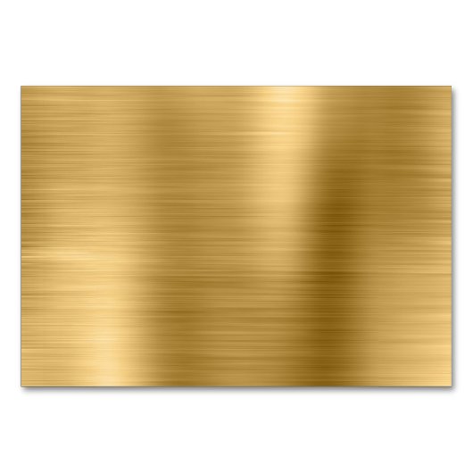 きらきら輝くゴールドの横型ネームプレートカード テーブルナンバー (裏面)