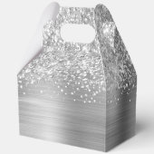 きらきら輝くシルバーの豪華なスイート16 フェイバーボックス (裏面)