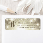 きらきら輝く星がモノグラムの結婚式を探す ラベル (インサイチュ)