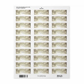 きらきら輝く星がモノグラムの結婚式を探す ラベル (フルシート)