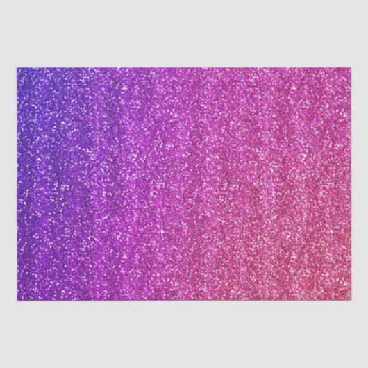 きらきら輝く紫とピンクのグラデーショングリッター 薄葉紙 (正面)