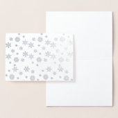 きらきら輝く銀の雪の結晶 箔カード (ディスプレー)