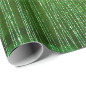 きらきら輝く鮮やかな緑のグリッター ラッピングペーパー (ロールコーナー)