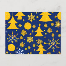 きらきら雪の結晶とツリーのフェスティバルカード