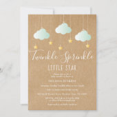 きらきら スプリンクル ベイビー シャワー / ラスティック スプリンクル 招待状 (正面)