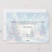 きらきら、ダンス＆ビーマリー 鹿のホリデーカード シーズンカード (裏面)